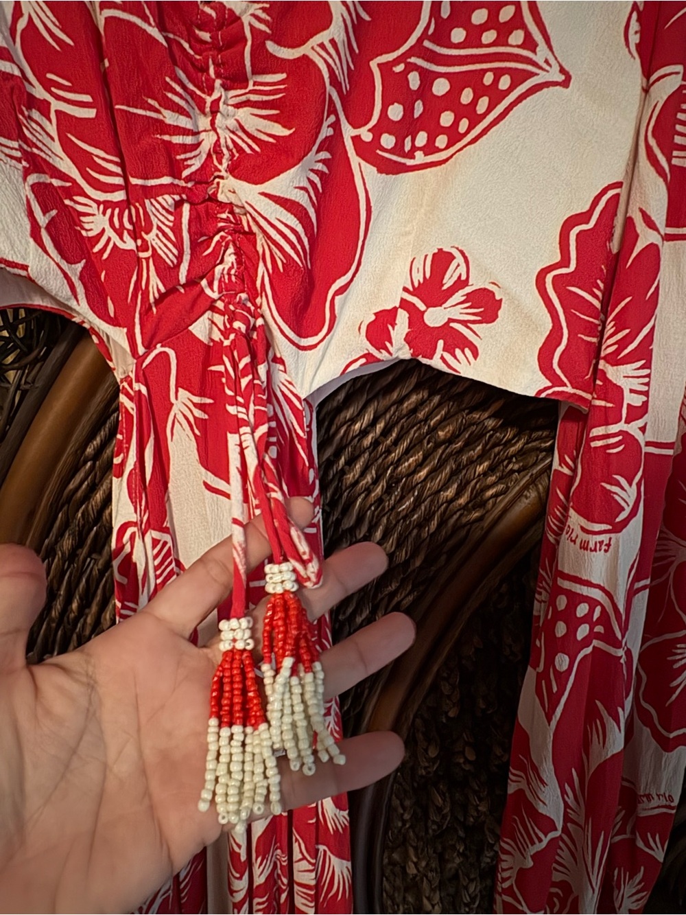 FARM Rio for Anthropologie One Sleeve Tropical Floral Cutout Maxi Dress - Picture 4 of 7